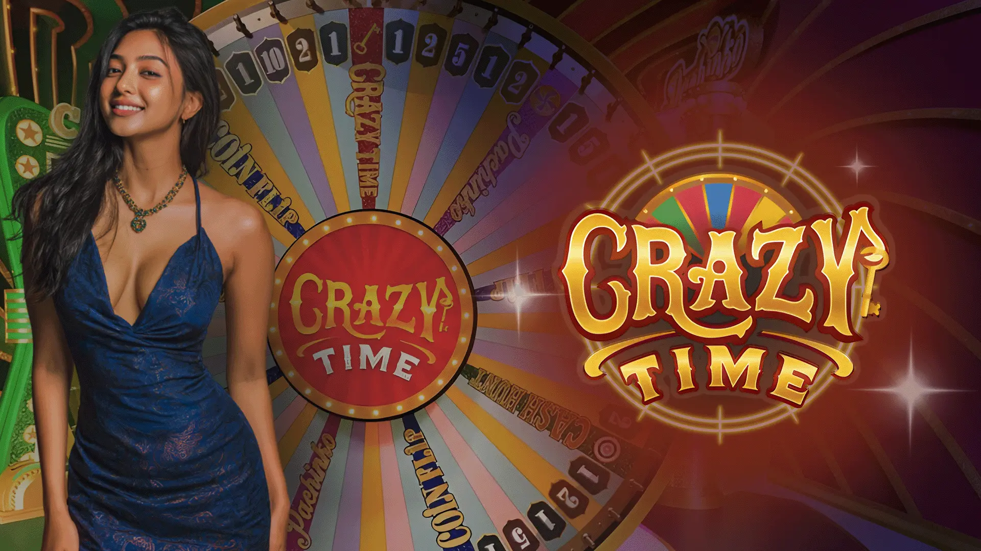 Crazy Time ultimate bonus game with colorful wheel and DOUBLE TRIPLE flappers