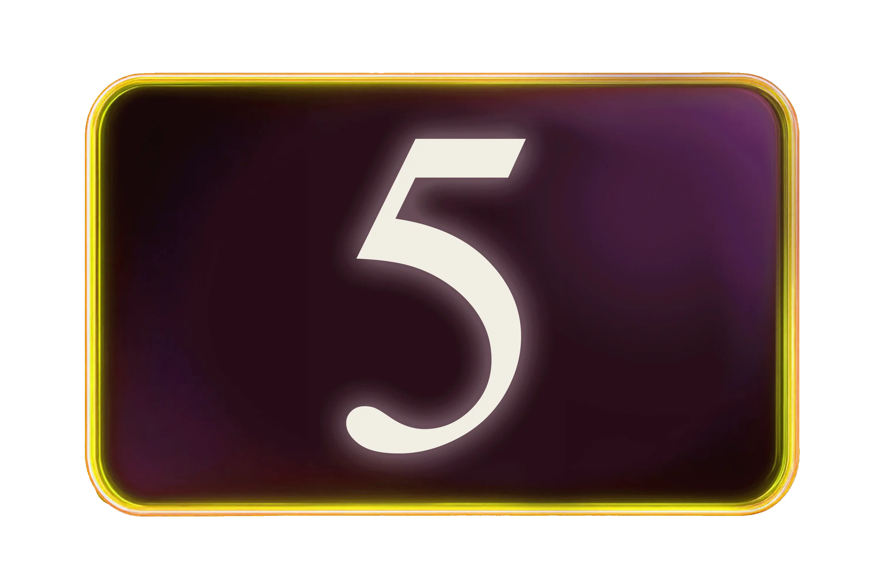 Crazy Time Number 5 segment - purple, appears 7 times on wheel